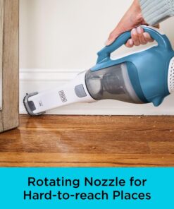 BLACK+DECKER dustbuster AdvancedClean Cordless Handheld Vacuum, Compact Home and Car Vacuum with Crevice Tool (CHV1410L) Blue, White 16 Volt Handheld Vacuum 26 819xfcJRDNL