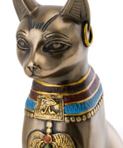 Top Collection Goddess Bastet Statue - Ancient Egyptian Goddess of Protection Sculpture in Premium Cold Cast Bronze - 8-Inch Collectible Fertility Cat Figurine 33 819ykwEh L
