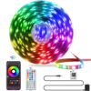 QZYL LED Lights for Bedroom, 25FT RGB LED Strip Lights with 44 Keys IR Remote, Smart LED Light Strip with Adhesive Backing Adjustable Brightness App Control for Bedroom Party Decoration 25 FT 14 819ywfeltIL