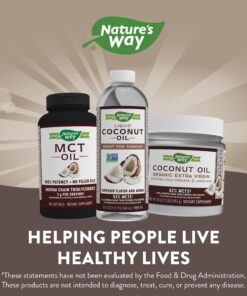 Nature's Way Premium Liquid Coconut Oil, 93% MCTs, Cold Pressed, 20 Fl. Oz Unflavored 20 Fl Oz (Pack of 1) 16 81A 9VuC4fL