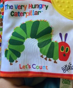 Let's Count Soft Book - World of Eric Carle the Very Hungry Caterpillar Baby on the Go Clip Teething Crinkle Soft Sensory Book for Babies, 5.25x5.25 Inch 38 81A0TZrfZiL
