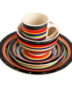 Gibson Home Casa Stella Dinnerware Set, Red, 16-piece 26 81A0ZW2x93L