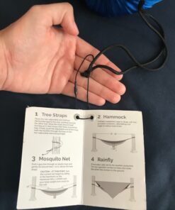 Oak Creek Lost Valley Camping Hammock. Bundle Includes Mosquito Net, Rain Fly, Tree Straps, Compression Sack. Weighs Four Pounds, Perfect for Camping. Lightweight Nylon Single Hammock. 38 81A0wmFyZL