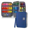 YOUSHARES 192 Slots Colored Pencil Case, Large Capacity Pencil Holder Pen Organizer Bag with Zipper for Prismacolor Watercolor Coloring Pencils, Gel Pens & Markers Artist (Blue) blue