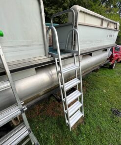RecPro 5 Step Removable Boarding Boat Ladder | AL-A5 | Marine Pontoon Boat Dock | Heavy Duty Aluminum 34 81A1SzUV3GL