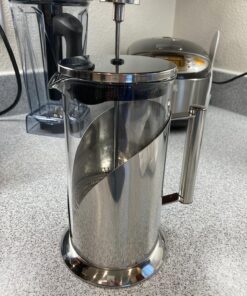 The Original Glass French Press Coffee Maker - Versatile Coffee Press, Tea Press w/ 4 Level Filtration, BPA Free French Press Stainless Steel Coffee Maker by Cafe Du Chateau (34oz) 54 81A3FLQnybL