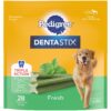PEDIGREE DENTASTIX Fresh Breath Large Dog Dental Treats Fresh Flavor Dental Bones, 1.46 lb. Pack (28 Treats) (Packaging May Vary) 28 Count (Pack of 1) 22 81A3JrDyaqL