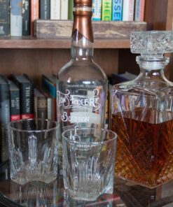 Bormioli Rocco Selecta Collection Whiskey Gift Set – Sophisticated Etched 33.75oz Decanter & 6 9.5oz Glass Tumblers With Starburst Detailing – For Whiskey, Bourbon, Scotch & Liquor 7 Piece Set Standard Packaging 41 81A3vlt7hPL