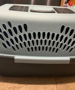 Petmate Pet Porter Fashion Dog Kennel 24", Pale Aqua & Black, for Pets 15-20lbs 24.1"L x 16.7"W x 14.5"H Pale Blue 33 81A67HDGRDL