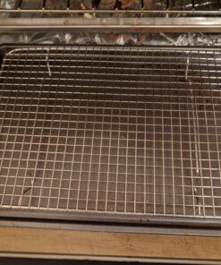 KITCHENATICS Small Quarter Sheet Cooling Rack for Cooking and Baking, Oven-Safe Stainless Steel Wire Rack, Baking Rack for Oven Cooking, Heavy Duty Cookie Cooling Rack fits Quarter Sheet Pan - 8.5x12 8.5" x 12" Quarter Sheet (SMALL) - 1 PC 41 81A6g4DnkxL