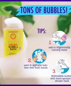California Baby Calendula Bubble Bath | Calming Lavender Scent | 100% Plant-Based Ingredients (USDA Certified) | Allergy Friendly | Babies, Adults & Kids Bubble Bath | Ideal for Sensitive Skin | Free Bubble Wand Included | 384 mL / 13 fl. oz. 12 81A8TlB3zYL