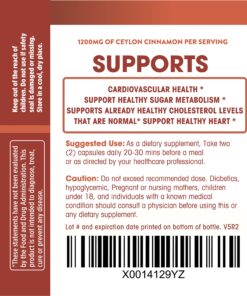 Natures Wellness Organic Ceylon Cinnamon - 1200 mg | Powerful Antioxidant | Maintains Joint Health and Mobility | Non-GMO | 60 Veg Capsules 21 81A99hbr6kL