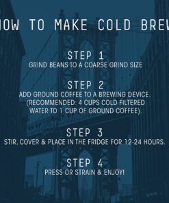 Stone Street Cold Brew Coffee, Strong & Smooth Blend, Low Acid, 100% Arabica, Gourmet Coffee, Coarse Ground, Dark Roast, Colombian Single Origin, 1 LB Ground Dark Roast 1 Pound (Pack of 1) 26 81A9NlV1RwL