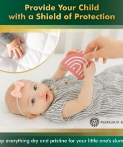 Alternative view of Crib Mattress Protector Pad - Ultra-Soft Waterproof Breathable Premium Bamboo Rayon - Noiseless Fitted Dryer Safe Cover. High Absorbency Oeko-TEX Certified (28 x 52 x 9 inches) by MARGAUX & MAY Standard