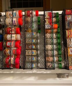 Spice Rack Organizer – Space Saving Wall Mount 5-Tier Wire Shelves for Pantry or Cabinets – Kitchen Organization and Storage by Home-Complete (Black) 40 81ABa cjyiL