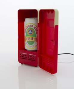 Mini USB-Powered Fridge Cooler for Beverage Drink Cans in Cubicle and Home office (Red) Standard Packaging 4 81ABf4 auL