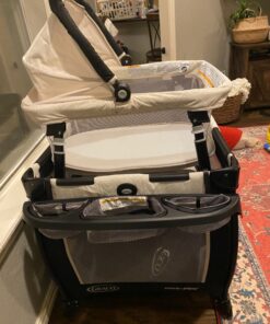 Graco Pack 'n Play Day2Dream Travel Bassinet Playard Features Portable Bassinet Diaper Changer and More (Lo, Lo, W/Fold Flat Bassinet) 37 81ABhTSF4sL