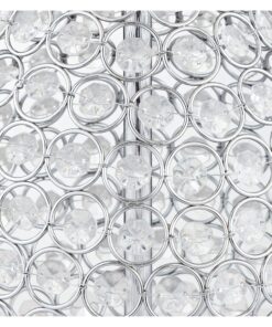 Possini Euro Design Kasey Modern Table Lamp 27" Tall Clear Acrylic Beaded Chrome Silver White Tapered Drum Shade for Bedroom Living Room House Home Bedside Nightstand Office Entryway Kids Family Acrylic Gourd Single 20 81ABrOMIisL