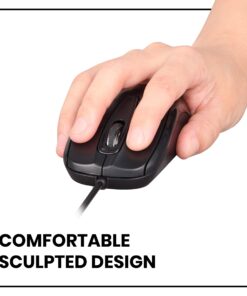 Perixx PERIMICE-209 3 Button USB Wired Mouse - Optical - 1000 DPI - 5.9 Ft Cable - Black 11 81ACW46TnL