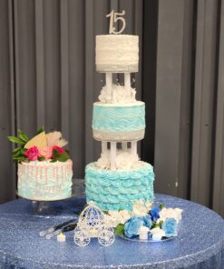 15 Cake Topper - Premium Silver Metal - 15th Birthday or Anniversary Party - Sparkly Rhinestone Quinceanera Cake Topper Decoration Makes a Great Centerpiece - Now Protected in a Box 36 81AD0qzGNzL