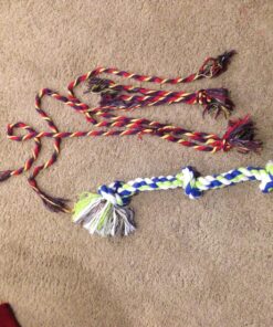 Mammoth Flossy Chews Color Rope Tug – Premium Cotton-Poly Tug Toy for Dogs – Interactive Dog Rope Toy – Tug Dog Chew Toy Large 25" 3 Knot 27 81AD6BfYA6L