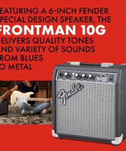Fender Frontman 10G Guitar Amp, 10 Watts, with 2-Year Warranty, 6 Inch Fender Special Design Speaker, 5.75Dx10.25Wx11H Inches 18 81ADNUCTPRL