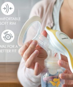 Medela Manual breast pump with Flex Shields Harmony Single Hand for More Comfort and Expressing More Milk 38 81AEIYgmaPL