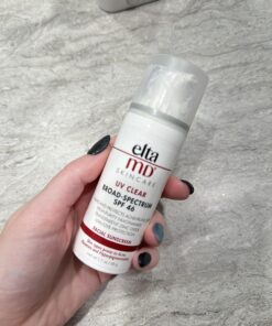 EltaMD UV Clear Face Sunscreen, SPF 46 Oil Free Sunscreen with Zinc Oxide, Protects and Calms Sensitive Skin and Acne-Prone Skin, Lightweight, Silky, Dermatologist Recommended, 1.7 oz Pump 38 81AEKsvlnGL