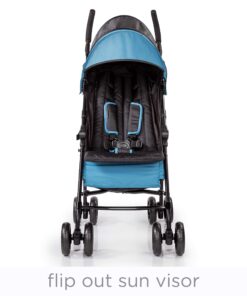 Summer Infant 3Dmini Convenience Stroller, Blue/Black – Lightweight Infant Stroller with Compact Fold, Multi-Position Recline, Canopy Pop Out Sun Visor and More Umbrella for Travel 31 81AEV4gAVIL
