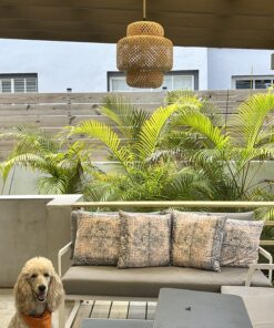 Plug in Pendant Light, Rattan Hanging Lights with Plug in Cord, Hand Woven Bamboo Lampshade Hanging Lamp with 15ft Hemp Rope, On/Off Switch, Plug in Pendant Light Fixture for Living Room Bedroom 32 81AEjPd1jJL