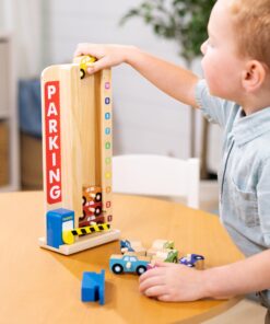 Melissa & Doug Stack & Count Wooden Parking Garage With 10 Cars 21 81AFbzZ7sL 1