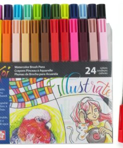 SAKURA Koi Coloring Brush Pens - Watercolor Brush Pen Set - Assorted Colors - 24 Pack 24 Count (Pack of 1) Ass't Color 24PC Set