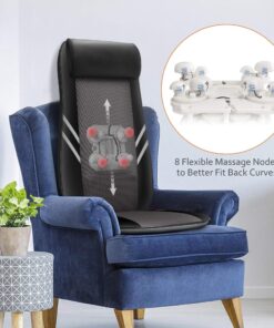 Snailax 2-in-1 Shiatsu Foot Massager Shiatsu Massage Chair Bundle, Washable Cover, Flexible Massage Nodes for All Size Feet, Foot Warmer, Electric Foot Massage Machine Relieves Foot Back Pains 16 81AGQCrDzfL