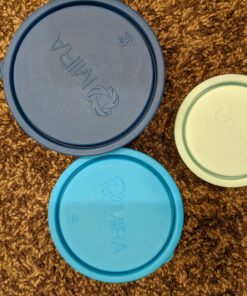 MIRA Stainless Steel Lunch Box Food Storage Containers | BPA Free, Eco-Friendly & Reusable Snack Food Nesting Containers | Set of 3 (Navy/Arctic/Icy) Navy/Arctic/Icy 23 81AGcfc4mCL 3