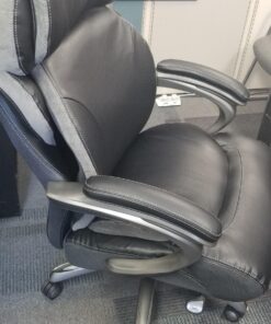 Serta Big and Tall Executive Office Chair with AIR Technology and Smart Layers Premium Elite Foam, Supports up to 350 Pounds, Bonded Leather, Black 37 81AHdHMOBZL