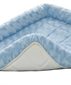 MidWest Homes for Pets Bolster Dog Bed 22L-Inch Blue Dog Bed or Cat Bed w/ Comfortable Bolster | Ideal for XS Dog Breeds & Fits a 22-Inch Dog Crate | Easy Maintenance Machine Wash & Dry 21 81AHy0MGL