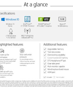 OMEN by HP Gaming Desktop Computer, Intel Core i7-9700K Processor, NVIDIA GeForce RTX 2080 Ti 11 GB, HyperX 16 GB RAM, 2 TB hard drive, 512 GB SSD, Windows 10 Home (880-191, Black) i7-9700K Processor | RTX 2080 Ti 11GB 22 81AIwd8IygL