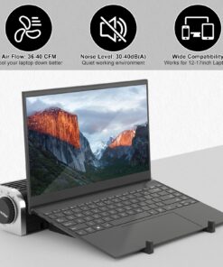 OImaster Laptop Cooler with Adjustable Stand, Laptop Cooling Pad 3-Speed Adjustable Small Desk Fan, USB Multi Function Laptop Cross-Flow Turbine Cooling Fan for Laptop Pad Tablet Phone (1691) 23 81AIyoo2ezL