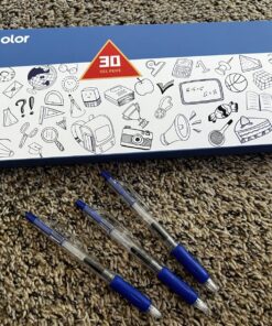 Gel Pens Fine Point, Set of 30 Retractable Gel Ink Roller ball Journal Pens 0.7 Medium Point Smooth Writing with Comfortable Grip for Office School (15 Black & 15 Blue) 15 Black & 15 Blue 35 81AJPR9oGsL