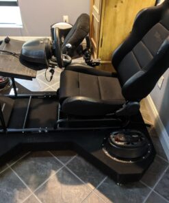 VEVOR Racing Simulator Stand Adjustable Steering Wheel Stand Carbon Steel Racing Wheel Stand fit for Logitech G25, G27, G29, G920, Racing Wheel Gaming Stand, Not Included Wheel,Pedals and Chair Black 64 81AJiDke1hL