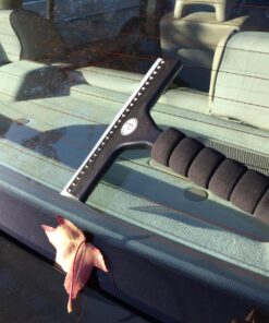 Squeegee for Shower Door, Car Windshield, and Glass Window - 2 Extra Silicone Replacement Blades - Foam Handle - Black 22 81AL6Ovh1aL