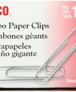 ACCO Paper Clips, Jumbo, Smooth, Economy, 10 Boxes, 100/Box (72580),Silver 19 81ALbyBNC L
