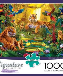 Buffalo Games - Signature Collection - Tiger Family in the Jungle - 1000 Piece Jigsaw Puzzle Multicolor, 26.75"L X 19.75"W 12 81ALzMu3kaL