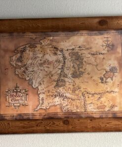 POSTER STOP ONLINE The Hobbit/The Lord of the Rings - Movie Poster/Print (Map of Middle Earth - Limited Dark/Sepia Edition) (Size 36" x 24") (Unframed) Unframed 25 81AMYxgjqSL