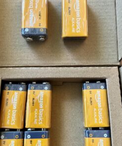 Amazon Basics (Pack of 8) 9 Volt Alkaline Performance All-Purpose Batteries, 5-Year Shelf Life, Packaging May Vary 1 Count (Pack of 8) 26 81AN1pz6b3L