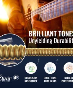 Elixir Strings - Acoustic 80/20 Bronze with NANOWEB Coating - Elixir Acoustic Guitar Strings - Extra Light (.010-.047) Ex. Light (.010-.047) 1-Pack 10 81AOOie9UtL 4