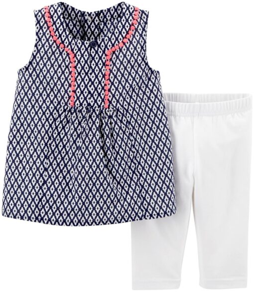 Carter's Baby Girls' 2 Piece Capri Set (Baby) 18 Months Print