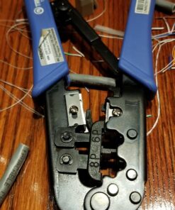 TRENDnet Crimping Tool, Crimp, Cut, And Strip Tool, For Any Ethernet or Telephone Cable, Built-In Cutter And Stripper, 8P-RJ-45 And 6P-RJ-12, RJ-11, All Steel Construction, Black, TC-CT68 30 81ARBsuhOFL