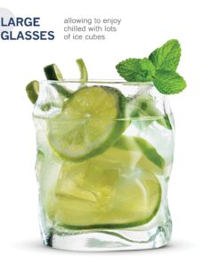 Bormioli Rocco Set Of 4 Sorgente DOF Whiskey Glass 14¼-Ounce Crystal-clear Cocktail Glasses Barware, For Bourbon, Scotch, Water, Juice, Drinking Glasses Set, Made In Italy. 19 81ASEKh1YtL