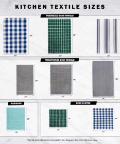 DII Ultra Absorbent, Everyday Cotton Kitchen Towels, Dishcloth Set, Assorted Blue, 5 Piece 18 81ATCojvdWL